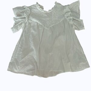 a new day Cream Eyelet Ruffle Dress